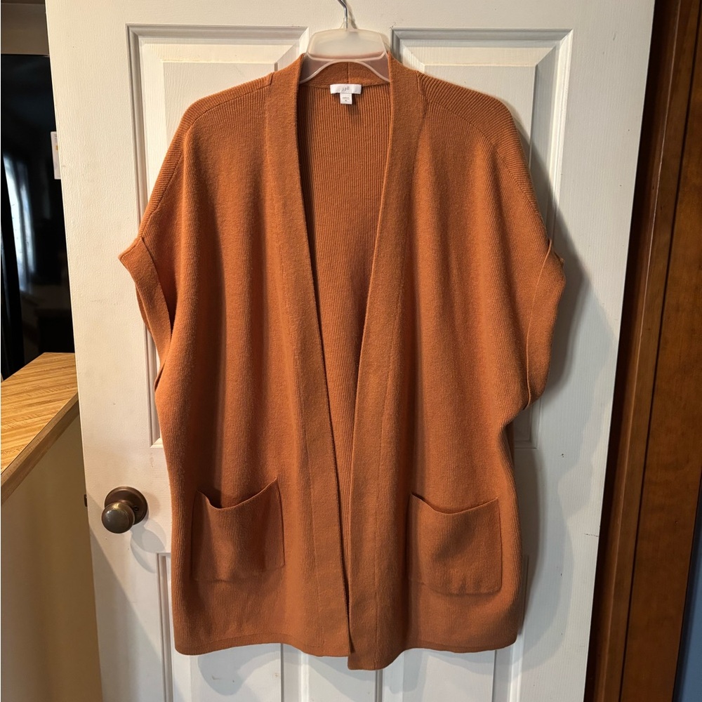 J. Jill Women's Orange Cardigan with Pockets